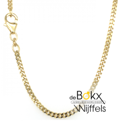 Ketting gourmet goud 50cm - 2.4mm - 600050