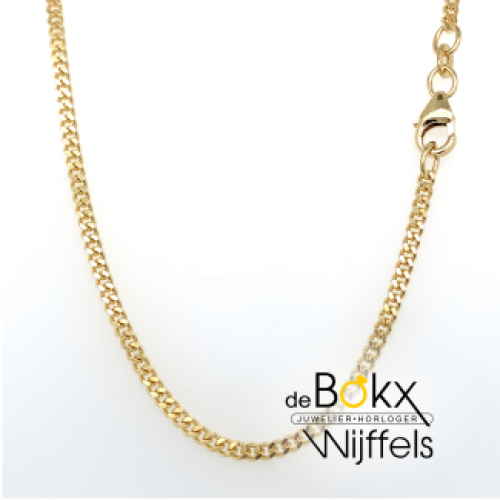 Ketting gourmet goud 50cm - 2.10mm - 600051