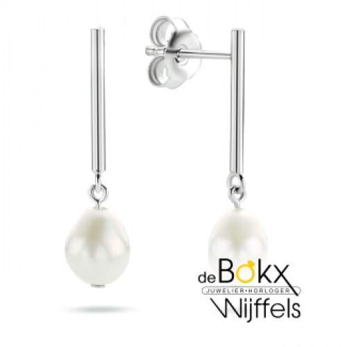 oorhangers met parel zilver - 600071 oorhangers met parel zilver - 600071