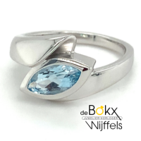 Topaas ring in zilver maat 54 - 600116 Topaas ring in zilver maat 54 - 600116