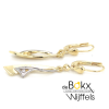 Gouden Oorhangers met haak en zirkonia steentjes - 600120 Gouden Oorhangers met haak en zirkonia steentjes - 600120