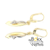 Gouden Oorhangers met haak en zirkonia steentjes - 600120 Gouden Oorhangers met haak en zirkonia steentjes - 600120