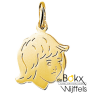 hanger meisje kinderhoofdje goud - 600124 hanger meisje kinderhoofdje goud - 600124