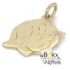 hanger meisje kinderhoofdje goud - 600124 hanger meisje kinderhoofdje goud - 600124