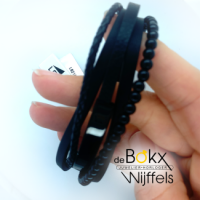 lederen armband zwart van lotus style 20 of 21cm - 600142