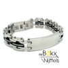 stalen schakelarmband van lotus style met graveer plaat 19 -20.5cm - 600144 stalen schakelarmband van lotus style met graveer plaat 19 -20.5cm - 600144