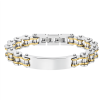 schakelarmband  fietsketting staal met graveer plaat staal - 600145