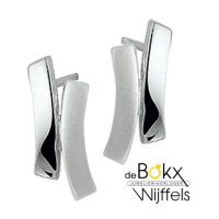 oorknoppen poli/mat wit goud 12mm - 600149 oorknoppen poli/mat wit goud 12mm - 600149