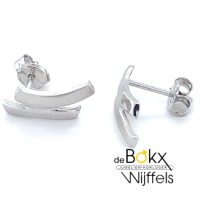 oorknoppen poli/mat wit goud 12mm - 600149 oorknoppen poli/mat wit goud 12mm - 600149