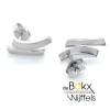 oorknoppen poli/mat wit goud 12mm - 600149 oorknoppen poli/mat wit goud 12mm - 600149