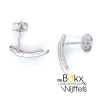 oorknoppen poli/mat wit goud 12mm - 600149 oorknoppen poli/mat wit goud 12mm - 600149