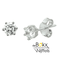 zilveren oorbellen met zirkonia 4mm - 600154 zilveren oorbellen met zirkonia 4mm - 600154