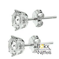 zilveren oorbellen met zirkonia 4mm - 600154 zilveren oorbellen met zirkonia 4mm - 600154