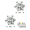 zilveren oorbellen met zirkonia 4mm - 600154 zilveren oorbellen met zirkonia 4mm - 600154