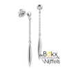 oorknophangers lang in zilver 38mm - 600161 oorknophangers lang in zilver 38mm - 600161