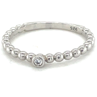 Aanschuifring bolletjes met zirkonia maat 50 zilver - 600164 Aanschuifring bolletjes met zirkonia maat 50 zilver - 600164
