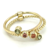 gouden ring met oranje saffier en een groene perido maat 52 - 600166 gouden ring met oranje saffier en een groene perido maat 52 - 600166