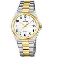 Festina heren horloge witte wijzerplaat duidelijk F20554/1 - 600179 Festina heren horloge witte wijzerplaat duidelijk F20554/1 - 600179