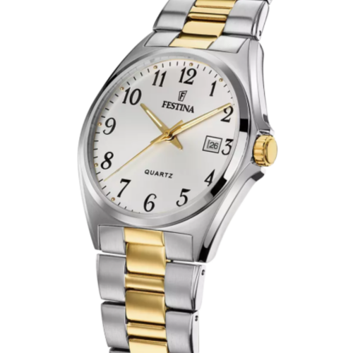 Festina heren horloge witte wijzerplaat duidelijk F20554/1 - 600179