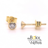 Geelgoud oorknoppen met diamant 0.20ct - 600189 Geelgoud oorknoppen met diamant 0.20ct - 600189