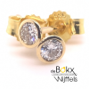 Geelgoud oorknoppen met diamant 0.20ct - 600189 Geelgoud oorknoppen met diamant 0.20ct - 600189