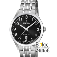 Festina dames uurwerk titanium met zwarte wijzerplaat F20468-3 - 600194 Festina dames uurwerk titanium met zwarte wijzerplaat F20468-3 - 600194