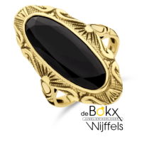 vintage gouden ring met onyx maat 54 - 600200 vintage gouden ring met onyx maat 54 - 600200
