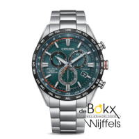 heren citizen radio controlled horloge CB5946-82X met groene wijzerplaat - 600214