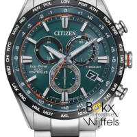 heren citizen radio controlled horloge CB5946-82X met groene wijzerplaat - 600214