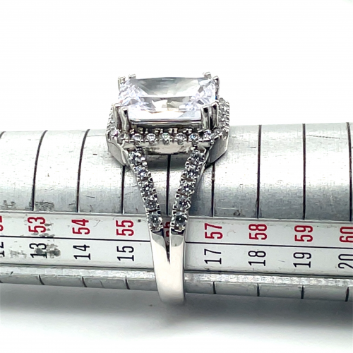 zilveren ring maat 56 met veel zirkonia steentjes - 600221 zilveren ring maat 56 met veel zirkonia steentjes - 600221