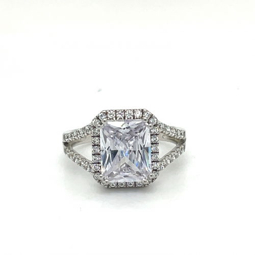 zilveren ring maat 56 met veel zirkonia steentjes - 600221 zilveren ring maat 56 met veel zirkonia steentjes - 600221