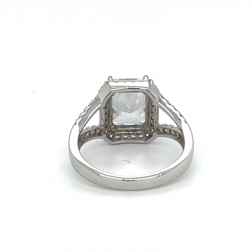 zilveren ring maat 56 met veel zirkonia steentjes - 600221 zilveren ring maat 56 met veel zirkonia steentjes - 600221