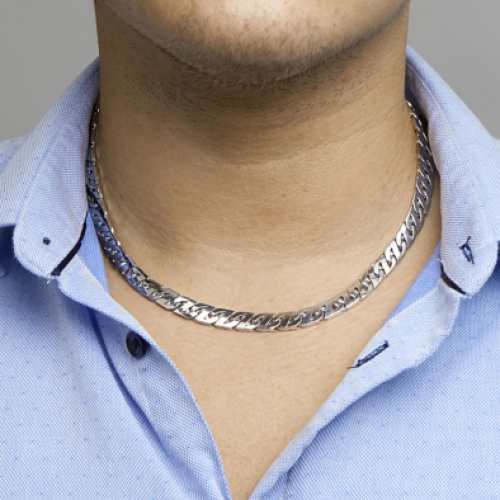 ketting heren 50cm 8.2mm zilver - 600231 ketting heren 50cm 8.2mm zilver - 600231