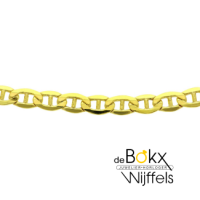 anker ketting zilgold 50cm goud met zilveren kern 6.5mm - 600232 anker ketting zilgold 50cm goud met zilveren kern 6.5mm - 600232