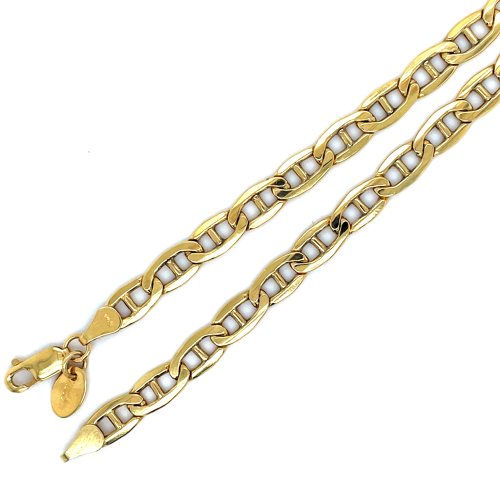 valkenoog ketting 50cm goud met zilveren kern 6.5mm - 600232