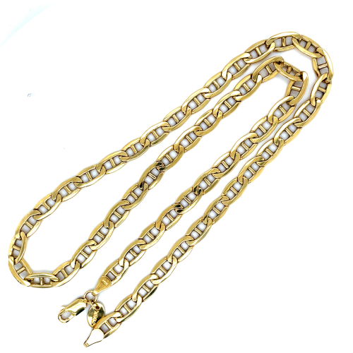valkenoog ketting 50cm goud met zilveren kern 6.5mm - 600232