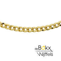 gourmette 4-zijdes geslepen ketting 60cm goud met zilveren kern 5mm - 600235 gourmette 4-zijdes geslepen ketting 60cm goud met zilveren kern 5mm - 600235