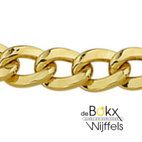 gourmette 4-zijdes geslepen ketting 60cm goud met zilveren kern 5mm - 600235 gourmette 4-zijdes geslepen ketting 60cm goud met zilveren kern 5mm - 600235
