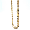 gourmette 4-zijdes geslepen ketting 60cm goud met zilveren kern 5mm - 600235