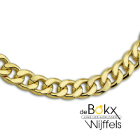 Gouden gourmette ketting zilgold 4-zijdes geslepen 50cm lang 6,5 mm breed - 600242 Gouden gourmette ketting zilgold 4-zijdes geslepen 50cm lang 6,5 mm breed - 600242