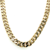 Gouden gourmette ketting zilgold 4-zijdes geslepen 50cm lang 6,5 mm breed - 600242