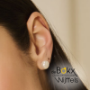 oorknoppen parel met zilver 9.5mm - 600243 oorknoppen parel met zilver 9.5mm - 600243