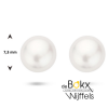 oorknoppen parel met zilver 7.5mm - 600244 oorknoppen parel met zilver 7.5mm - 600244