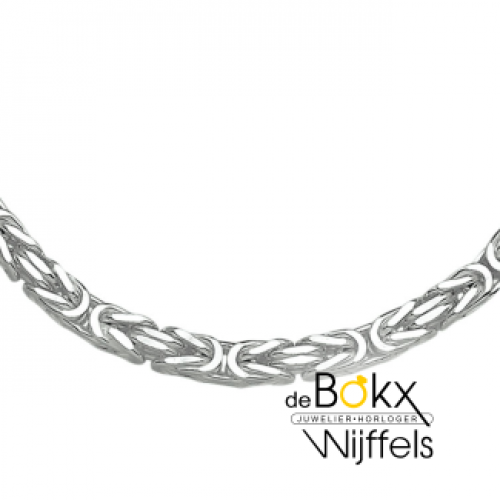 konings ketting 60cm 4mm zilver - 600247 konings ketting 60cm 4mm zilver - 600247