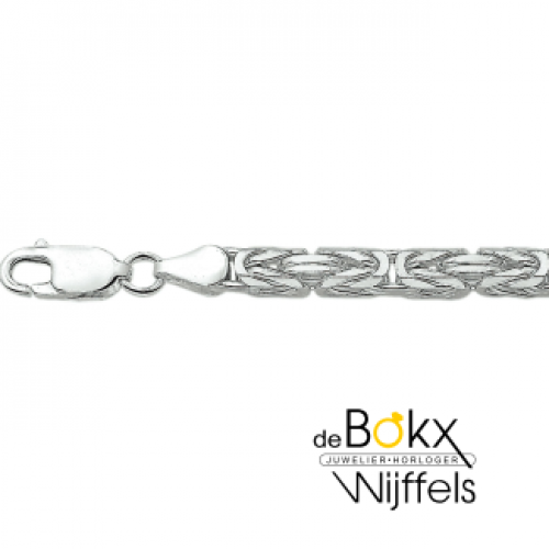 konings ketting 60cm 4mm zilver - 600247 konings ketting 60cm 4mm zilver - 600247