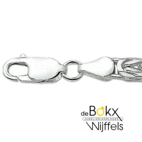 konings ketting 60cm 4mm zilver - 600247 konings ketting 60cm 4mm zilver - 600247
