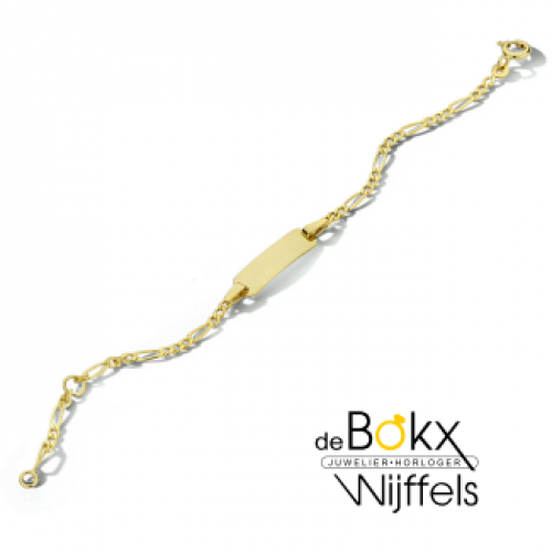 9k goud graveerarmband plaat 5,0 mm 11-13 cm - 600248 9k goud graveerarmband plaat 5,0 mm 11-13 cm - 600248