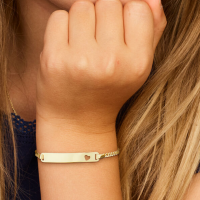 9k goud graveerarmband gourmet 11-13cm met een hartje in het plaatje - 600250 9k goud graveerarmband gourmet 11-13cm met een hartje in het plaatje - 600250