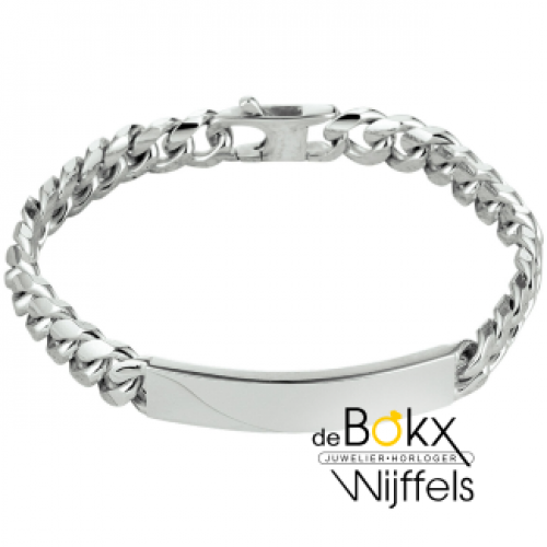graveerarmband gourmette 6-zijdes geslepen plaat 8,5 mm 21 cm - 600254 graveerarmband gourmette 6-zijdes geslepen plaat 8,5 mm 21 cm - 600254