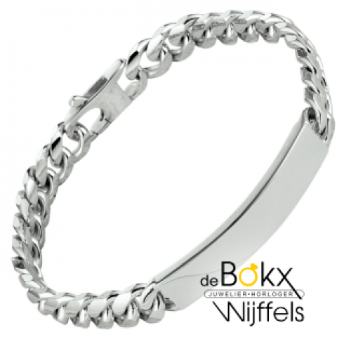 graveerarmband gourmette 6-zijdes geslepen plaat 8,5 mm 21 cm - 600254 graveerarmband gourmette 6-zijdes geslepen plaat 8,5 mm 21 cm - 600254